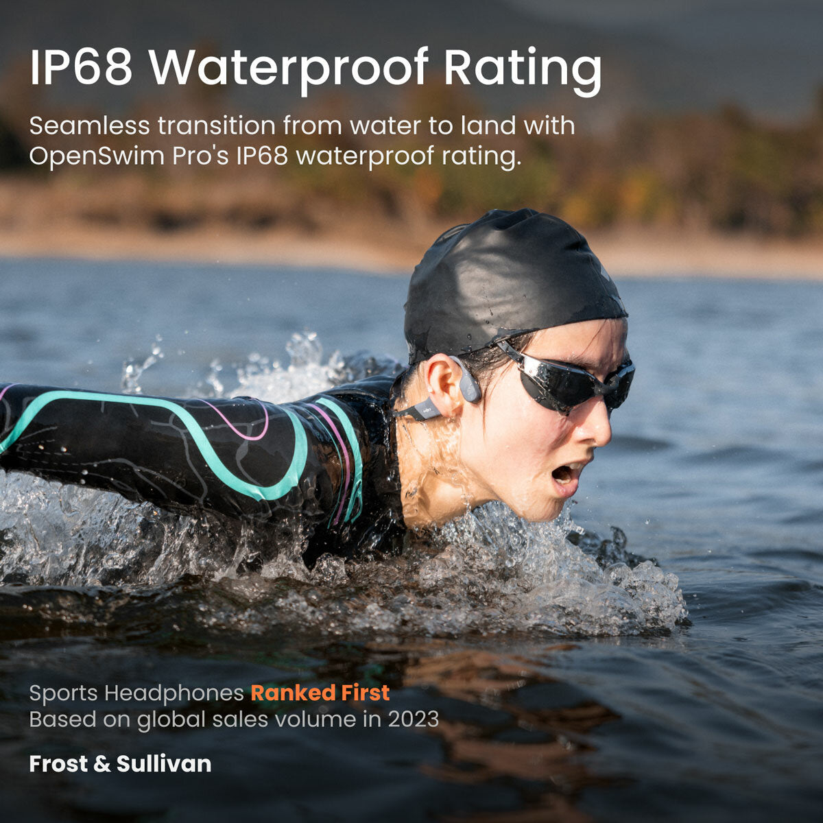 Shokz OpenSwim Pro Headphones in Black