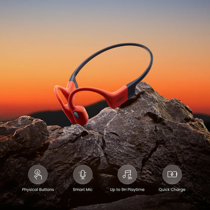 Shokz OpenSwim Pro Headphones in Red