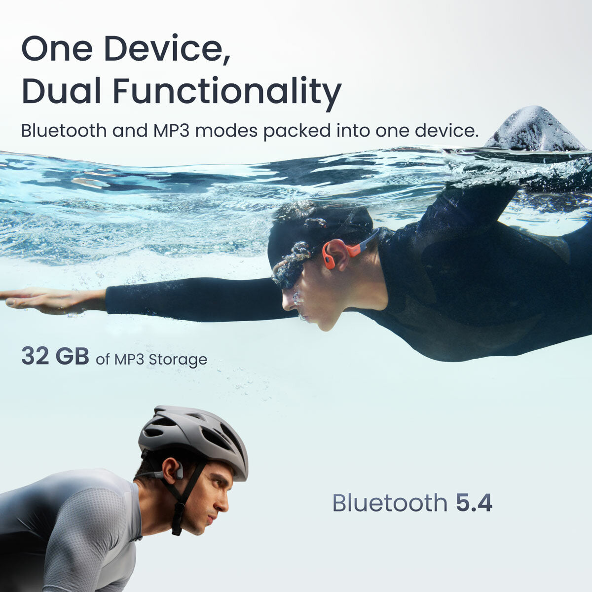 Shokz OpenSwim Pro Headphones in Black