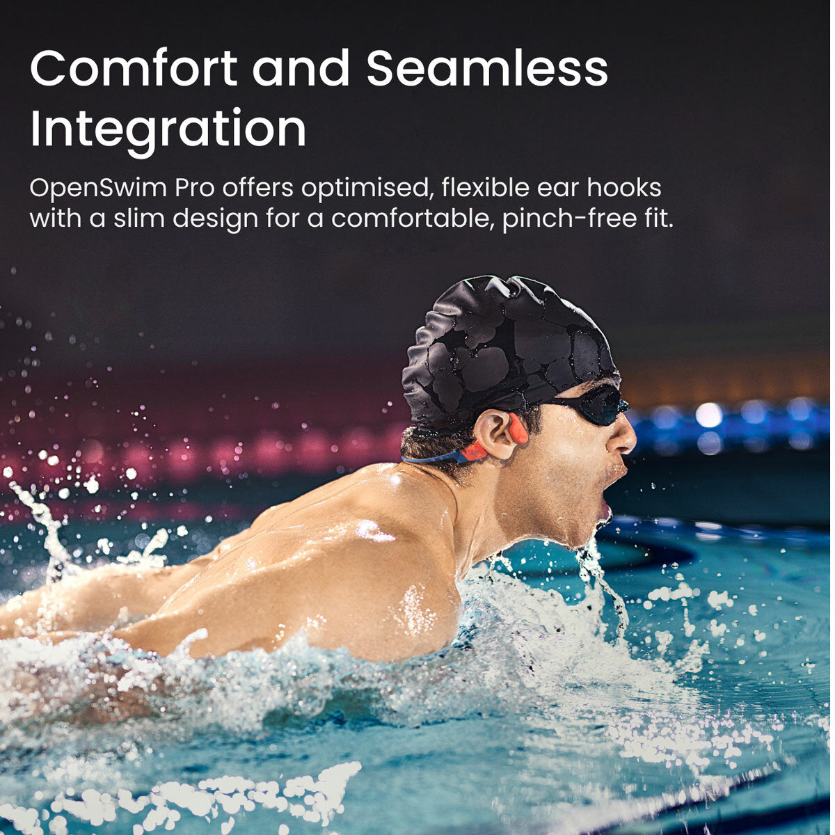Shokz OpenSwim Pro Headphones in Red