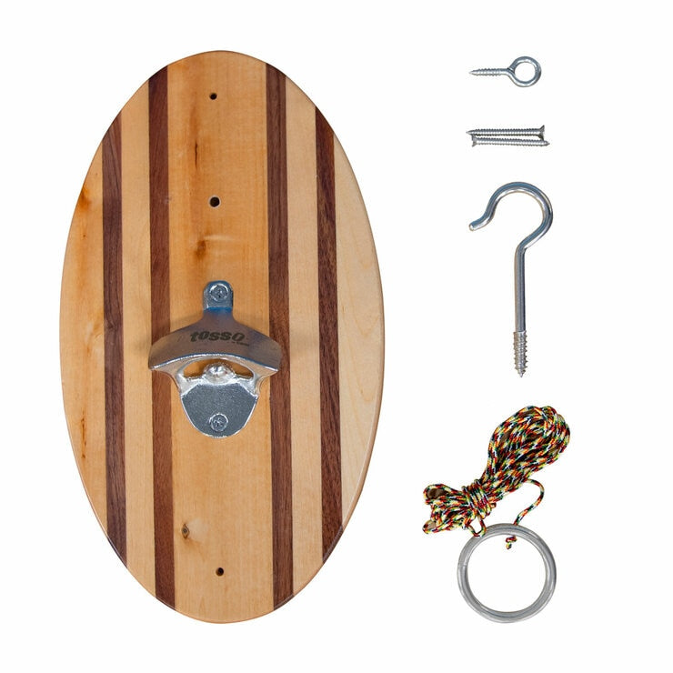 Vivere Hook and Ring Game with Bottle Opener & Magnetic Cap Catch (2 Pack)