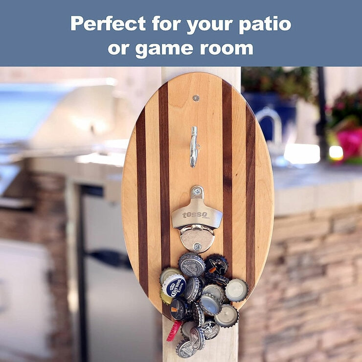 Vivere Hook and Ring Game with Bottle Opener & Magnetic Cap Catch (2 Pack)