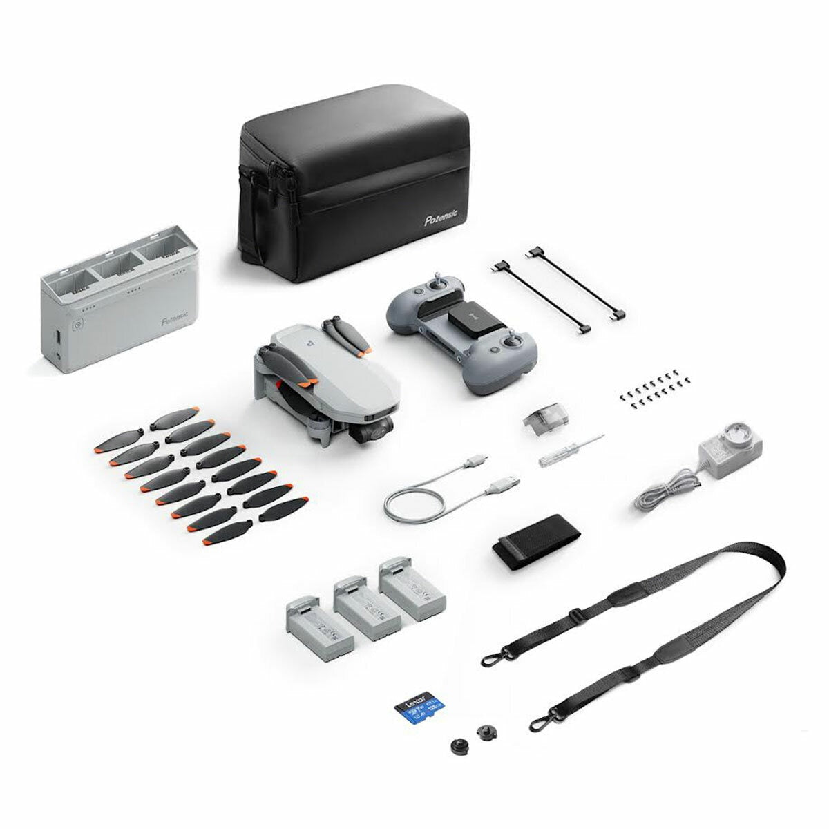 Potensic Atom 2 Drone with 8K Camera AI Track 10km Transmission, Fly More Bundle