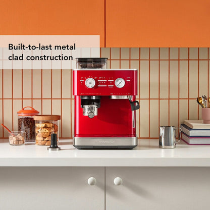 KitchenAid Semi Auto Espresso Machine With Burr Grinder, 5KES6551BCA