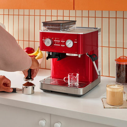 KitchenAid Semi Auto Espresso Machine With Burr Grinder, 5KES6551BCA