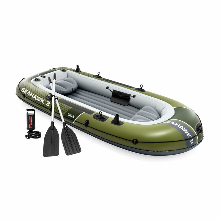 Intex Seahawk 3 Person Inflatable Boat Set