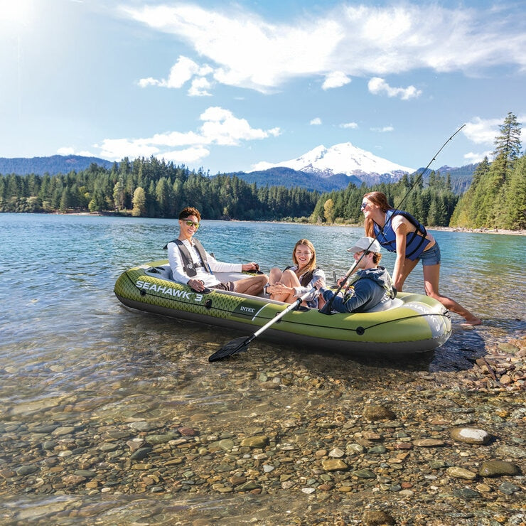 Intex Seahawk 3 Person Inflatable Boat Set