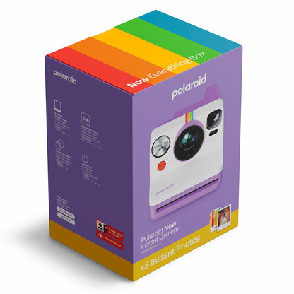 Polaroid Now Generation 3 Instant Camera with Colour Film Bundle - Purple