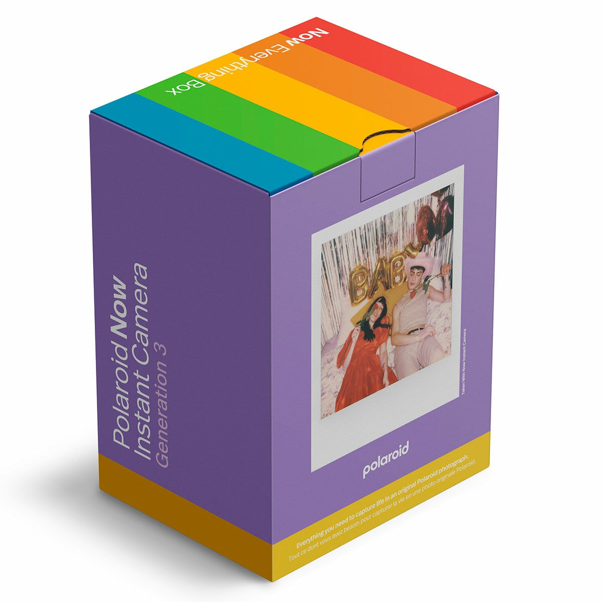 Polaroid Now Generation 3 Instant Camera with Colour Film Bundle - Purple