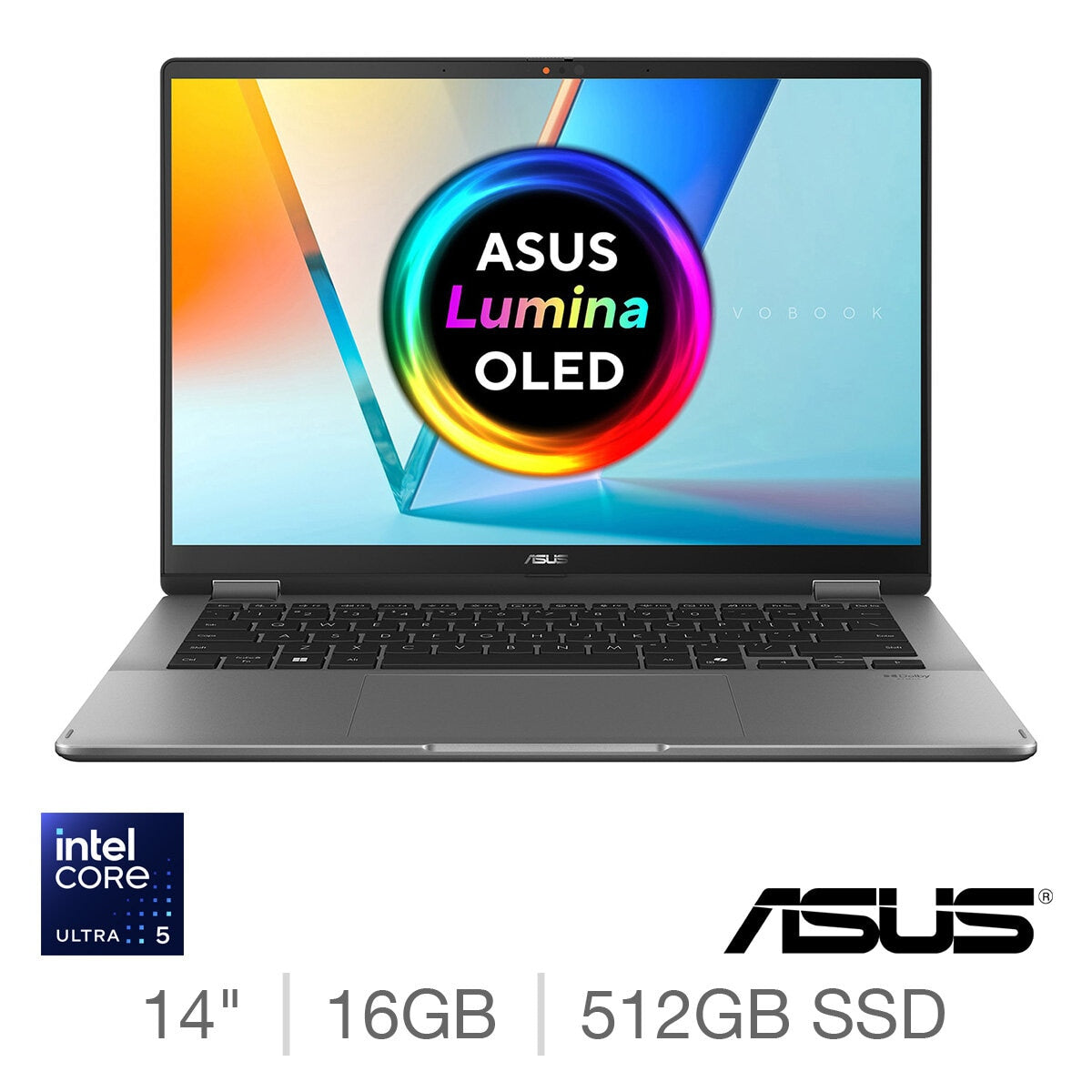 ASUS Vivobook Flip 2in1 Laptop, Ultra 5 16GB/512GB 14-Inch OLED, TP3407SA-QL011W
