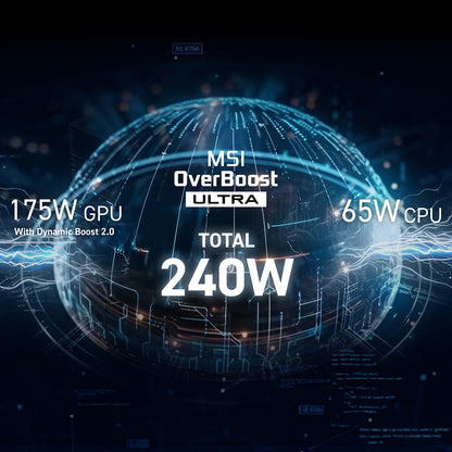 MSI Vector 16 HX AI A2XW Gaming Laptop Ultra7 16/512GB RTX5070Ti, 9S7-15M352-403