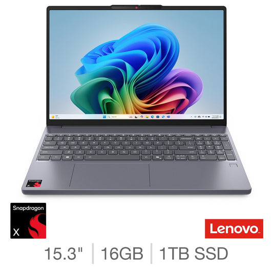 Lenovo IdeaPad Slim 3 Laptop 15.3 Inch Copilot+ Snapdragon X 16GB/1TB 83N3002CUK