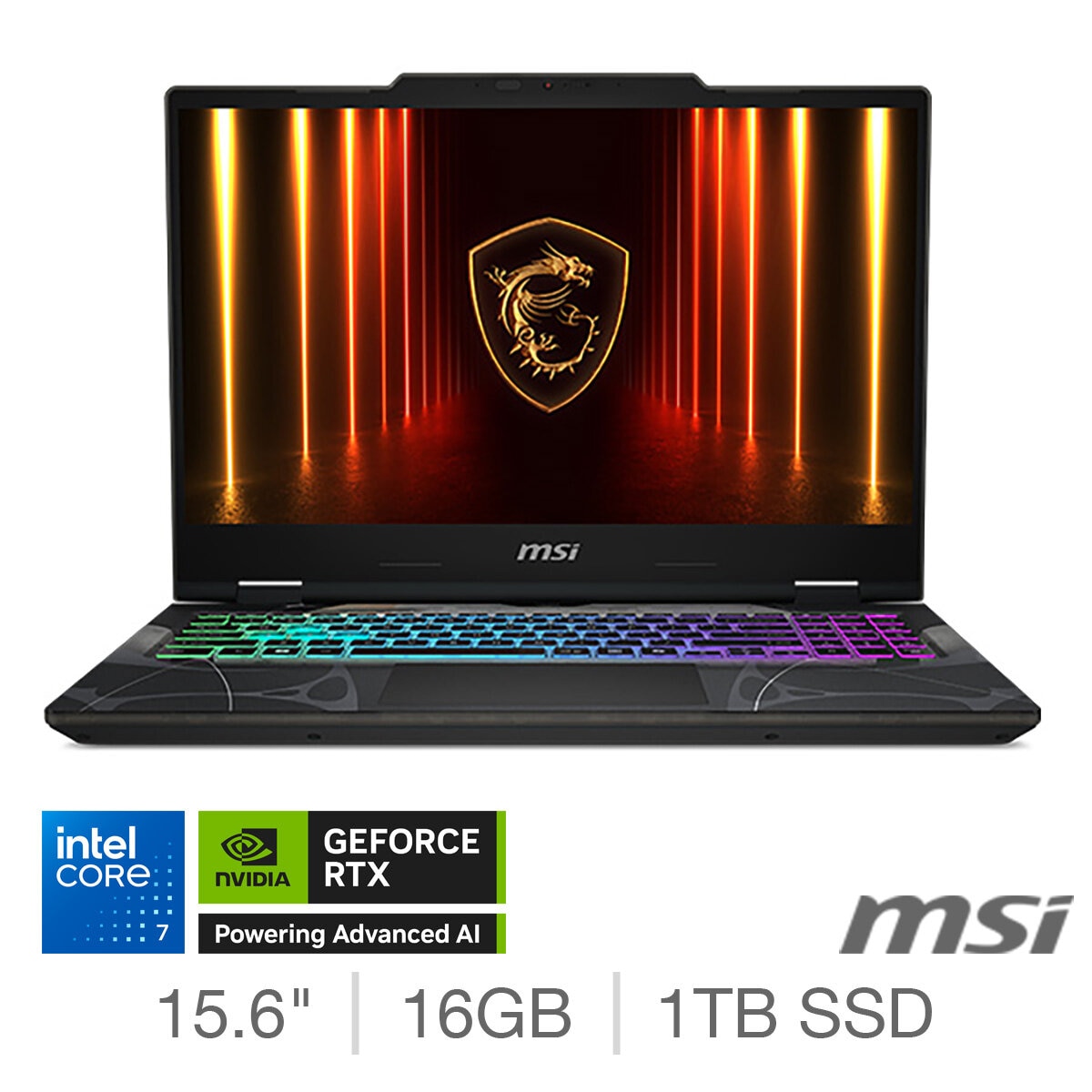 MSI Cyborg 15 Gaming Laptop - 15.6 Inch, Intel Core 7, 16GB 1TB, NVIDIA RTX 5060