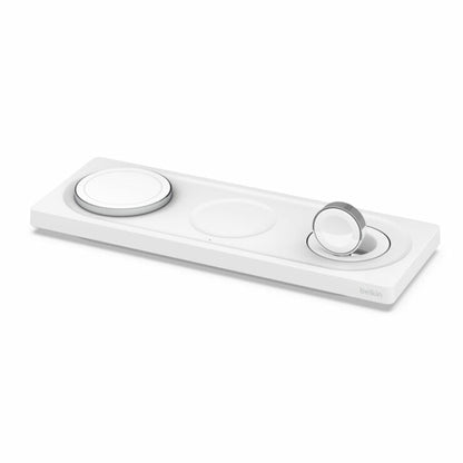 Belkin 3-In-1 Wireless Charging Pad With MagSafe White - WIZ016MYWH-APL
