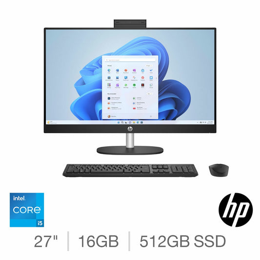 HP, Intel Core i5, 16GB/512GB, 27 Inch All in One Desktop PC, 27-cr0055na