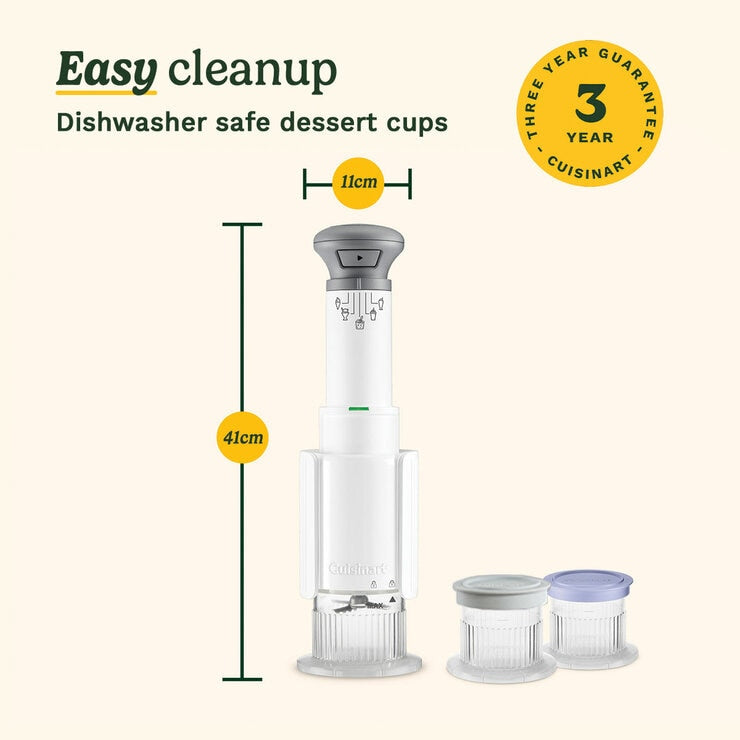 Cuisinart Freezer Wand & Ice Cream Maker With 6 Dessert Tubs