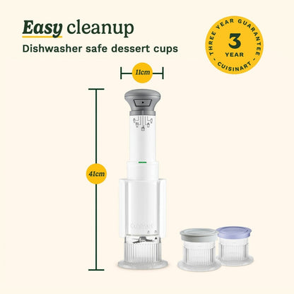 Cuisinart Freezer Wand & Ice Cream Maker With 6 Dessert Tubs