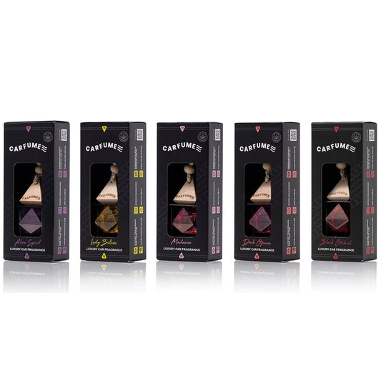 Carfume Perfume Car Air Freshener Bundle of 5 Packs
