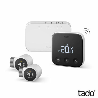 Tado Wireless Smart Thermostat Multi Room Starter Kit & 2 Thermostatic Valves
