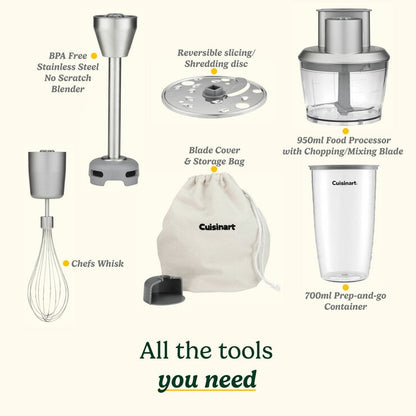 Cuisinart HB500U Power Blend Immersion Hand Blender in Silver