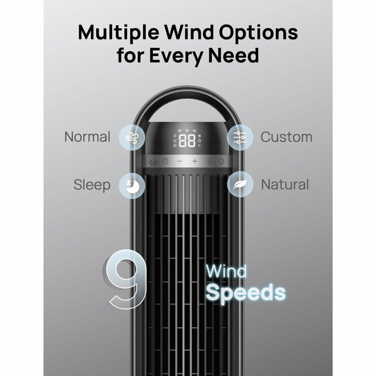 Dreo Smart Cruiser Tower Fan in Black, DR-HTF011S