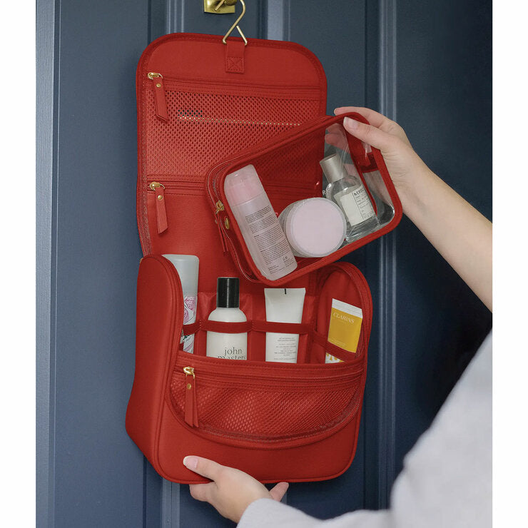 Stackers Large Hanging Washbag In Red