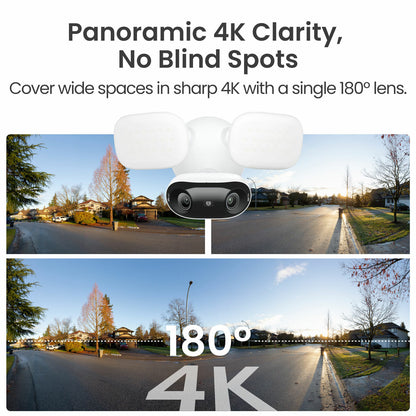 Reolink 4K 180?Battery Wi-Fi Floodlight Security Camera with 64GB SD Card