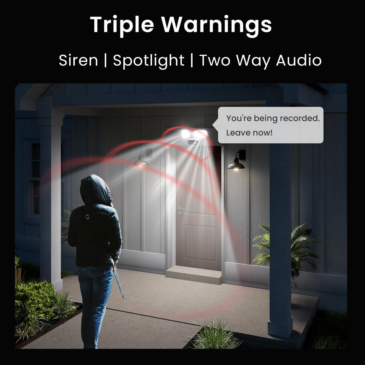 Reolink 4K 180?Battery Wi-Fi Floodlight Security Camera with 64GB SD Card