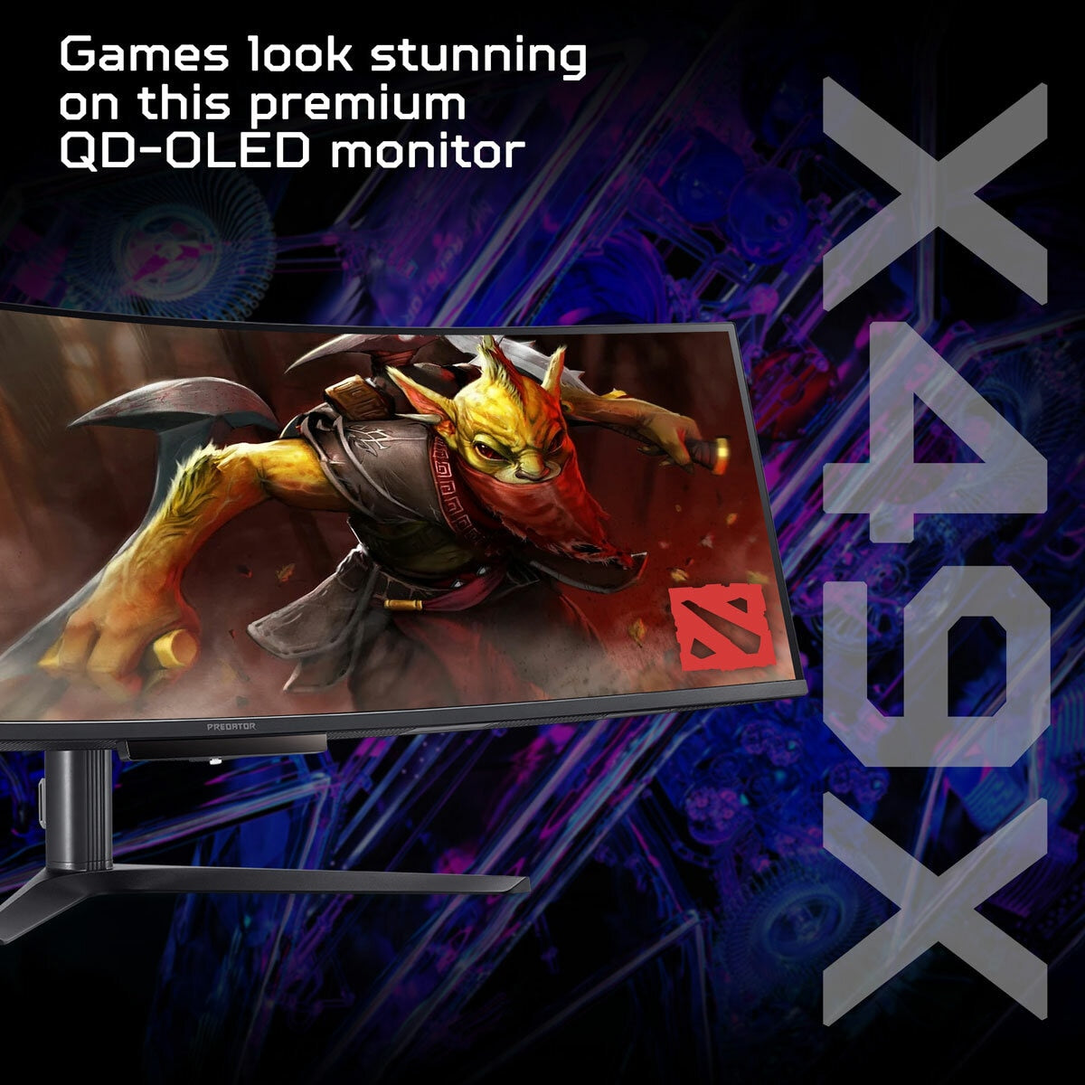 Acer Predator X49 X 49 Inch DQHD 240Hz QD-OLED Gaming Monitor, UM.SXXEE.X02