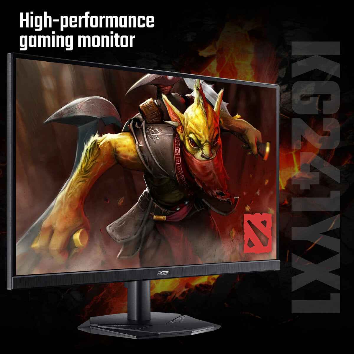 Acer Nitro KG1 23.8 Inch Full HD Gaming Monitor, UM.QX1EE.104