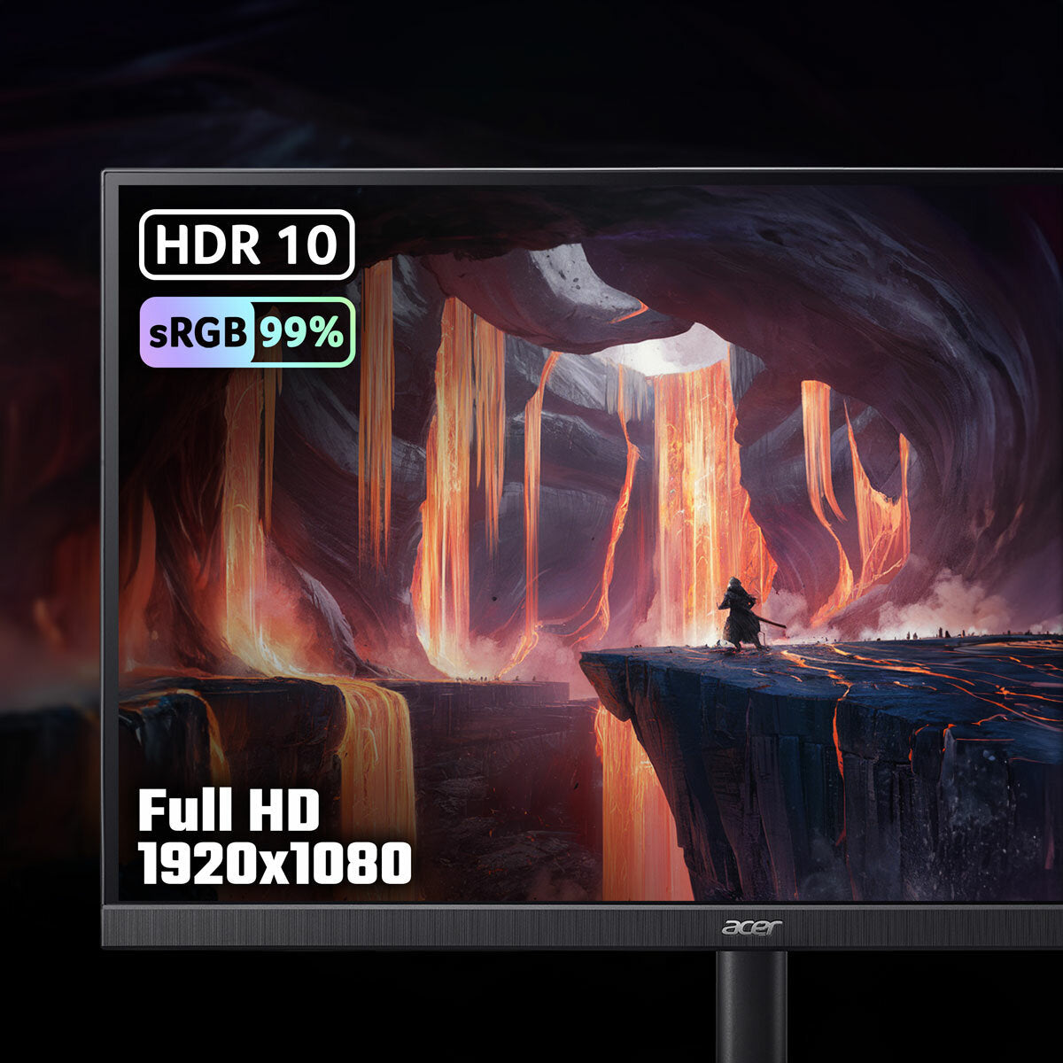 Acer Nitro KG1 23.8 Inch Full HD Gaming Monitor, UM.QX1EE.104