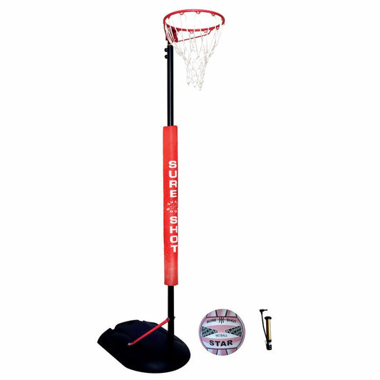 Sure Shot 10ft Netball Goal in Red with Padding