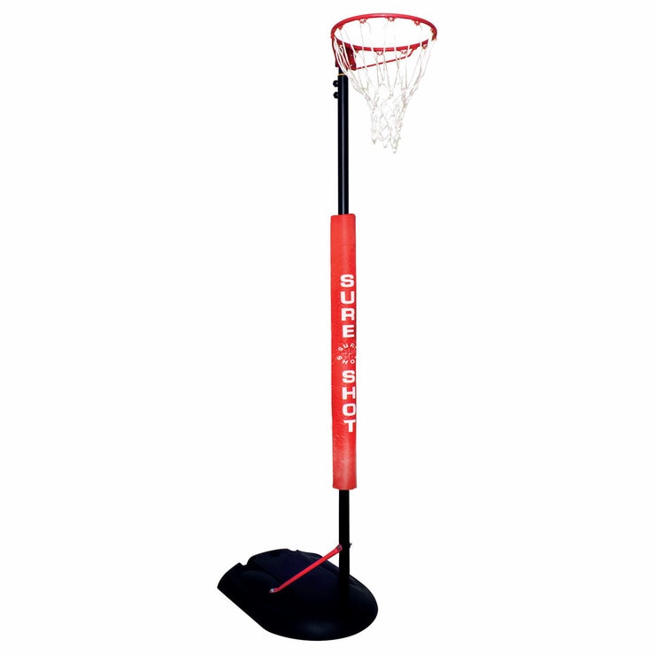 Sure Shot 10ft (3.05 m) Netball Goal in Red with Padding