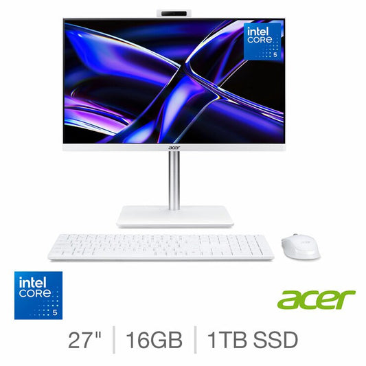 Acer C27-A 27 Inch All in One Desktop PC, Intel Core 5, 16GB, 1TB, DQ.BRPEK.002