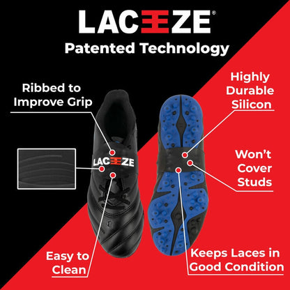 Laceeze Max Bands 4 Pack in Black and Translucent