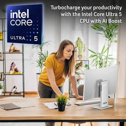 Acer S24-B 24 Inch All in One Desktop PC, Intel Core Ultra 5, 16GB RAM 512GB SSD