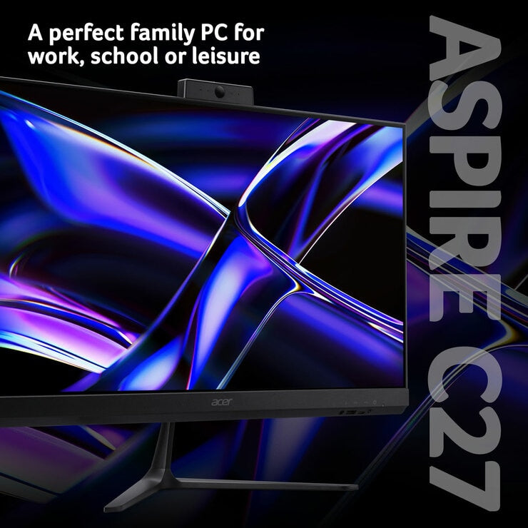 Acer C27-B 27 Inch All in One Desktop PC, AMD Ryzen AI 7, 16GB RAM, 1TB SSD