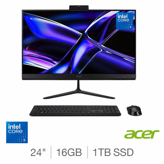 Acer C24-B 24 Inch All in One Desktop PC, Intel Core i5, 16GB RAM, 1TB SSD
