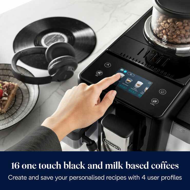 De'Longhi EXAM450.55.B Rivelia Bean-to-Cup Coffee Machine in Black