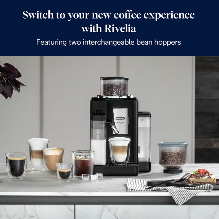 De'Longhi EXAM450.55.B Rivelia Bean-to-Cup Coffee Machine in Black