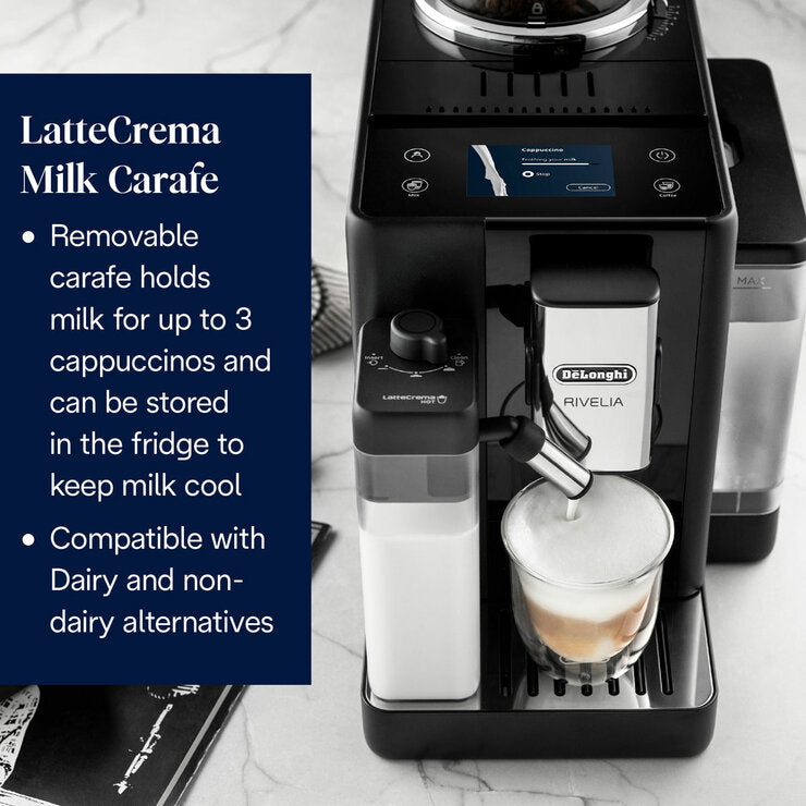 De'Longhi EXAM450.55.B Rivelia Bean-to-Cup Coffee Machine in Black