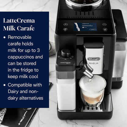 De'Longhi EXAM450.55.B Rivelia Bean-to-Cup Coffee Machine in Black