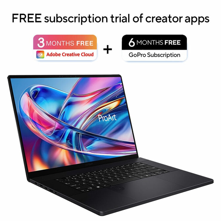 ASUS ProArt 16 Inch Laptop, OLED Screen, AMD Ryzen AI 9, 32GB 2TB, NVIDIA 5070Ti