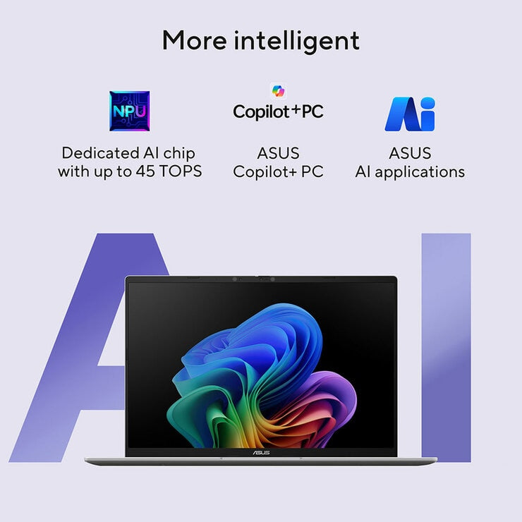 ASUS Vivobook Laptop - 16 Inch, Copilot+ PC, Snapdragon X1, 16GB RAM, 512GB SSD