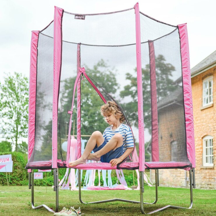 Plum 6ft Springsafe Trampoline in Pink