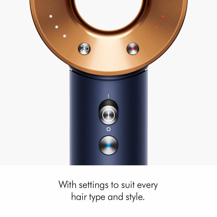 Dyson Supersonic Hair Dryer Straight+Wavy in Prussian Blue/Rich Copper