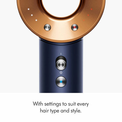 Dyson Supersonic Hair Dryer Straight+Wavy in Prussian Blue/Rich Copper