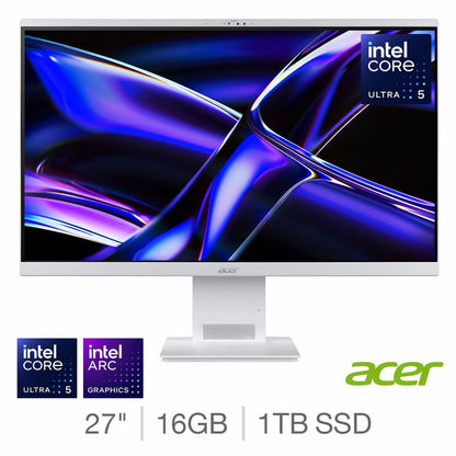 Acer S27-B 27 Inch All in One Desktop PC, Core Ultra 5, 16GB, 1TB, DQ.BSAEK.001