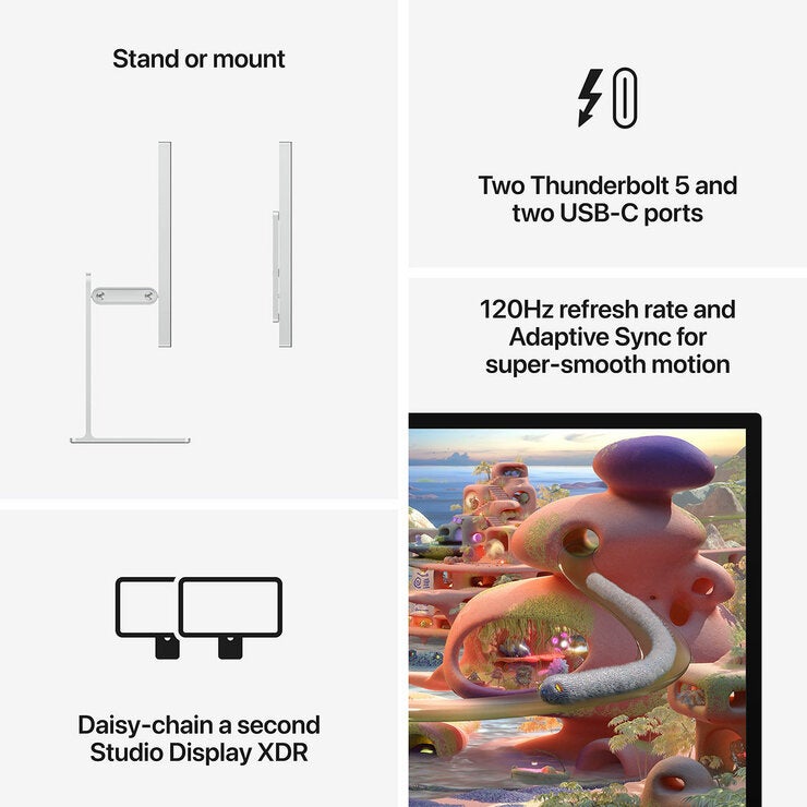 Apple Studio Display XDR 27 Inch Retina 5K Monitor Standard Glass with Stand