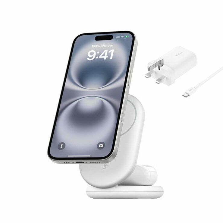 Belkin 2-in-1 Magnetic Foldable Wireless Charger with Qi2 15W